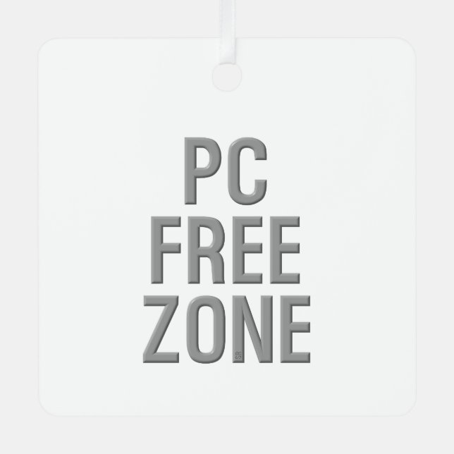 Ornamento metalizado blanco de zona libre de PC (Anverso)