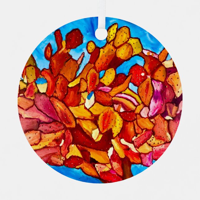 Ornamento Metalizado Cactus Blazing (Anverso)