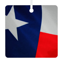 Ornamento Metalizado de Bandera de Texas