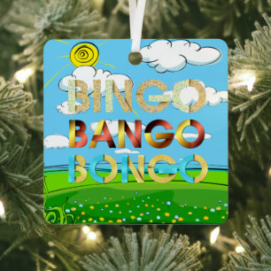 Ornamento Metalizado de Bingo Bango Bongo