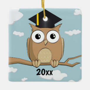 Ornamento Metalizado de búho graduado