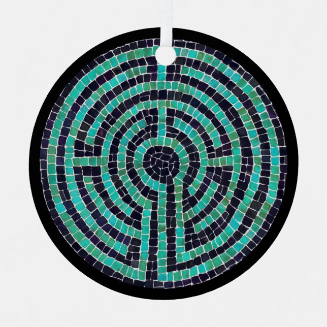 Ornamento Metalizado de Círculo de LABYRINTH III (Anverso)