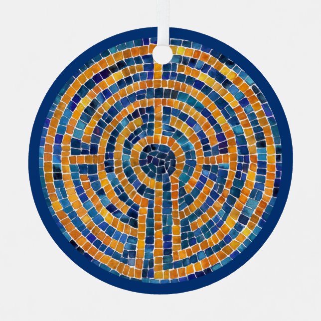 Ornamento Metalizado de Círculo de LABYRINTH IV (Anverso)