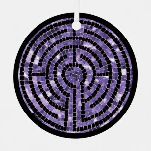 Ornamento Metalizado de Círculo de LABYRINTH VI