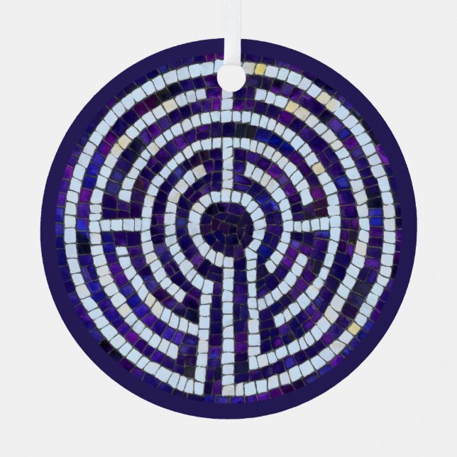 Ornamento Metalizado de Círculo de LABYRINTH VIII (Anverso)