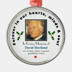 Ornamento metalizado de fotos con Mistletoe HAMbWG