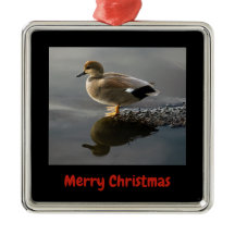 Ornamento Metalizado de Gadwell Duck Merry Christm