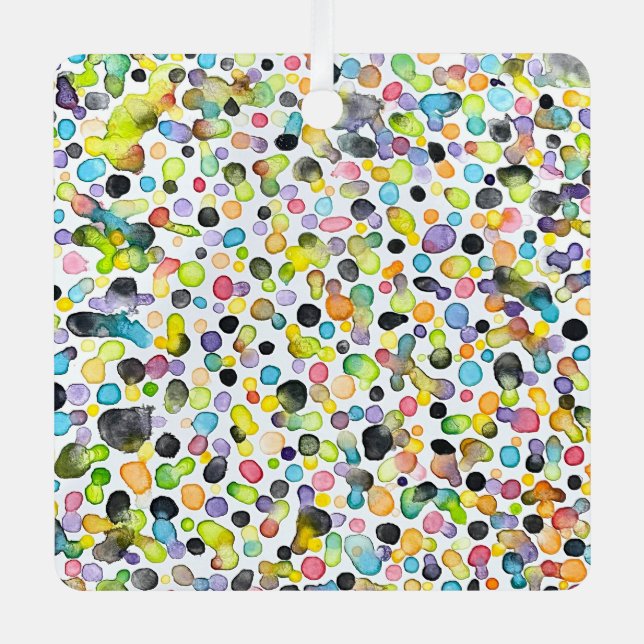 Ornamento Metalizado de gotas atómicas (Anverso)