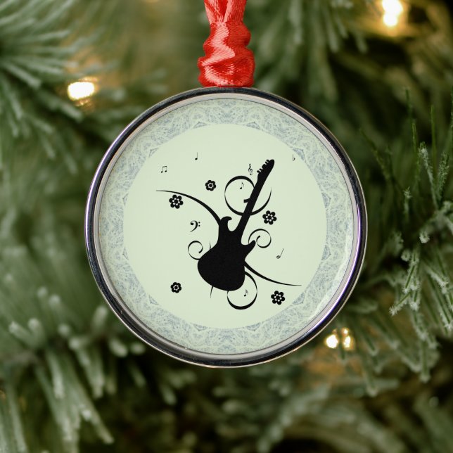 Ornamento Metalizado de guitarra (Árbol)