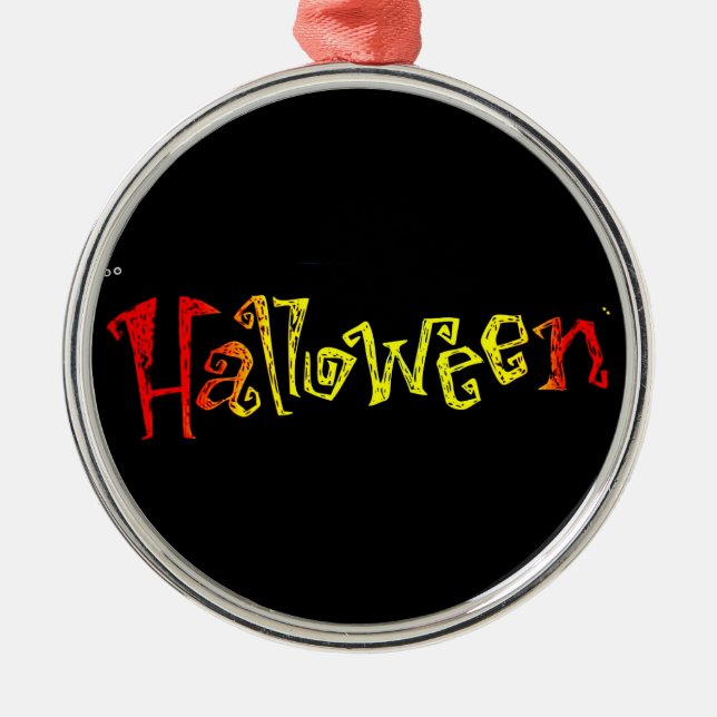 Ornamento Metalizado de Halloween (Frente)