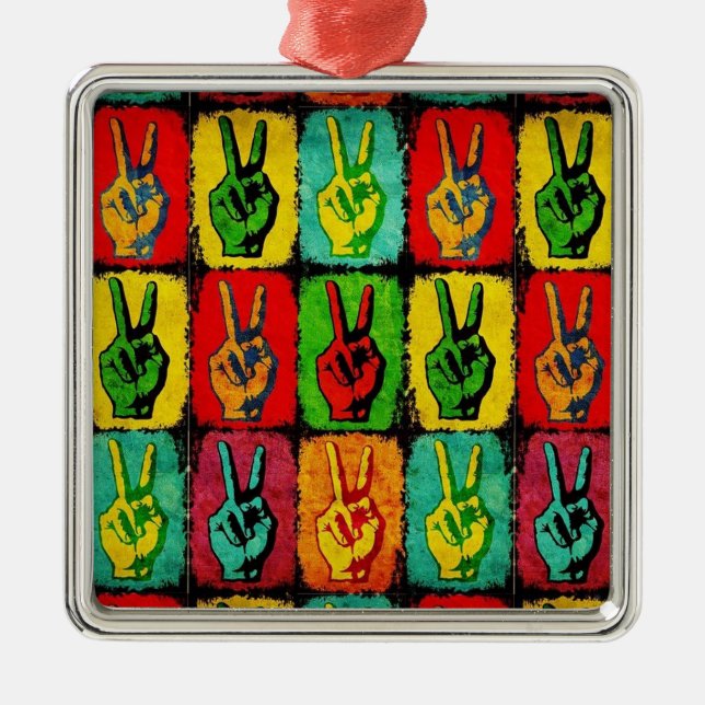 Ornamento Metalizado de la Paz (Frente)