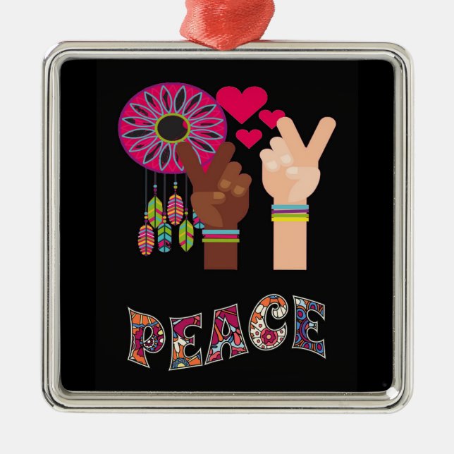 Ornamento Metalizado de la Paz (Frente)