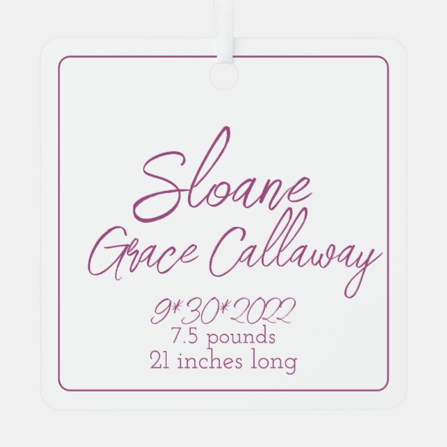 Ornamento Metalizado de la Primera Navidad para be (Reverso )