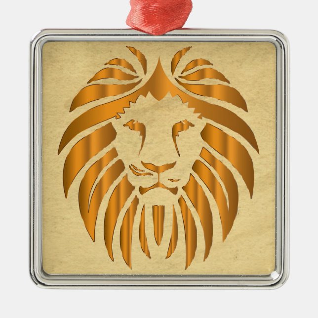 Ornamento Metalizado de león (Frente)
