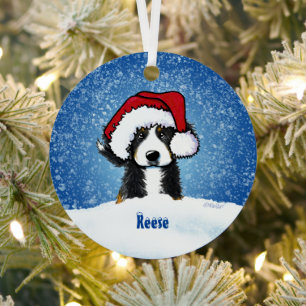 Ornamento Metalizado de los Navidades de Perro de