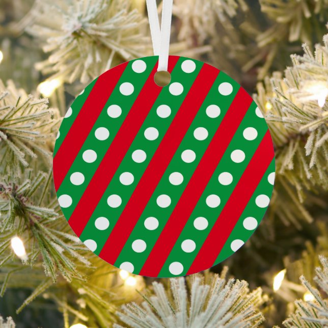 Ornamento Metalizado de Navidad con franja de cara (in situ)
