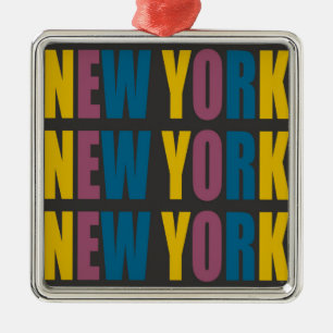 Ornamento Metalizado de Nueva York