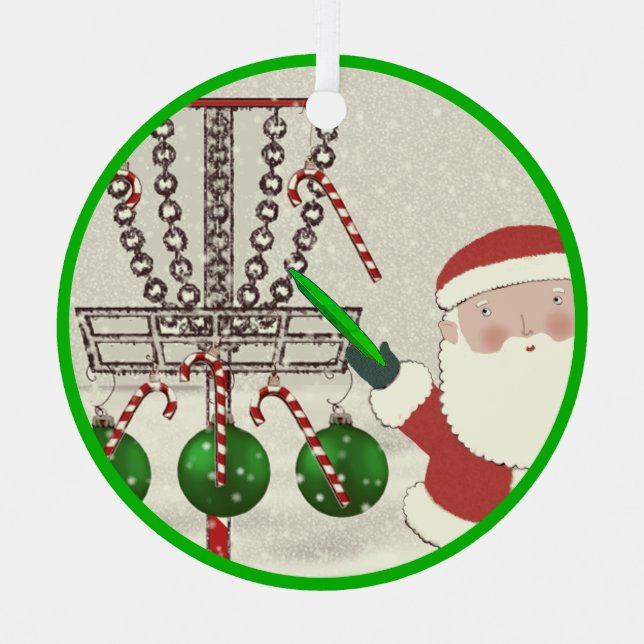 Ornamento Metalizado de regalo de Golf en disco pe (Anverso)