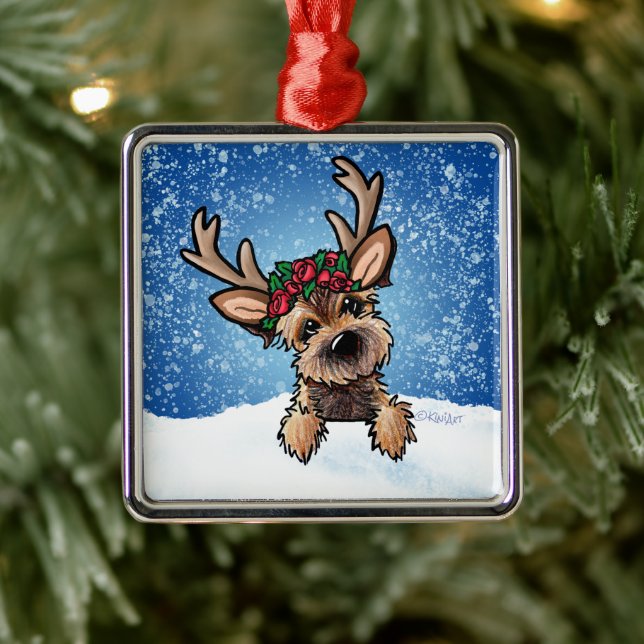 Ornamento Metalizado de renos de la frontera terri (Árbol)