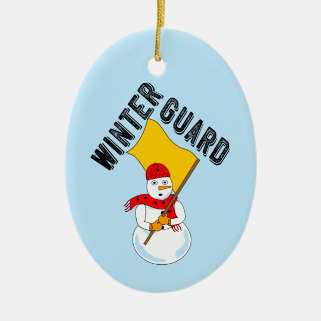 Ornamento Metalizado de Snowman Winter Guard (Frente)