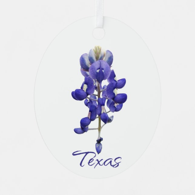 Ornamento Metalizado de Texas Bluebonnet (Anverso)