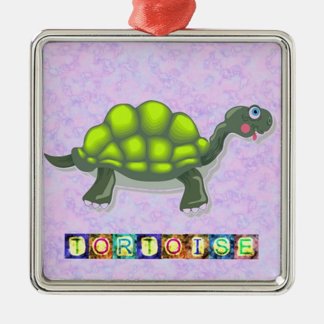 Ornamento Metalizado de tortuga (Frente)