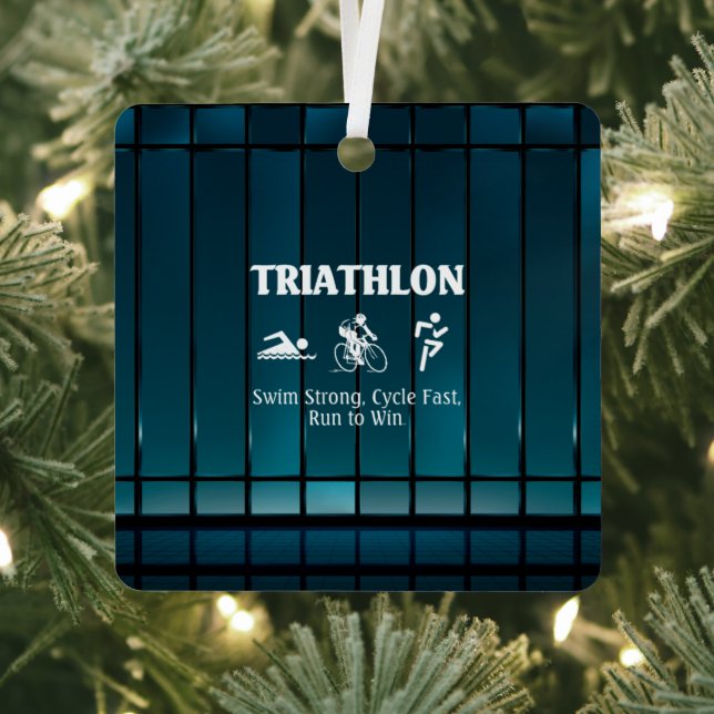Ornamento Metalizado de triatlón TOP (in situ)
