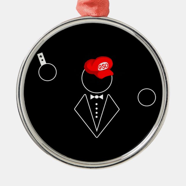 Ornamento metalizado del navidad de GSO (Frente)