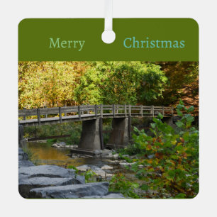 Ornamento Metalizado del paisaje acuático del puen