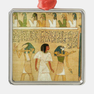 Ornamento Metalizado Egipto-Hieroglíficos
