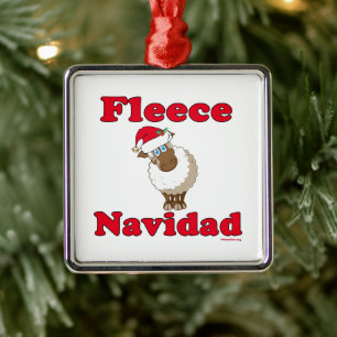 Ornamento Metalizado Fleece Navidad