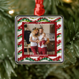 Ornamento metalizado fotográfico personalizado