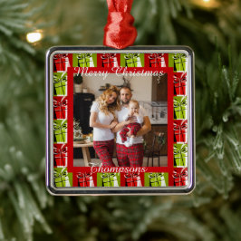 Ornamento metalizado fotográfico personalizado