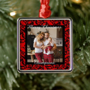 Ornamento metalizado fotográfico personalizado