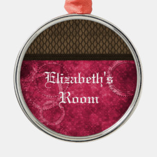 Ornamento metalizado Gear Steampunk, rosa