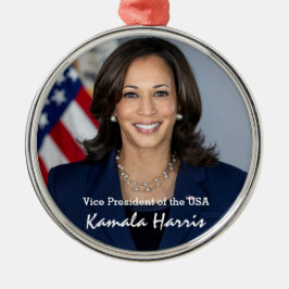 Ornamento Metalizado Kamala Harris