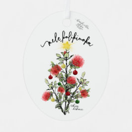 Ornamento Metalizado Mele Kalikimaka 'Ohi'a Lehua