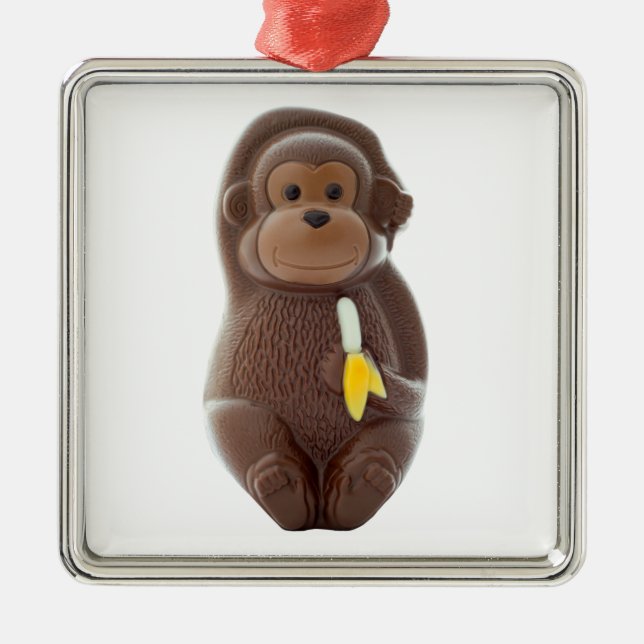 Ornamento Metalizado mono chocolate (Frente)