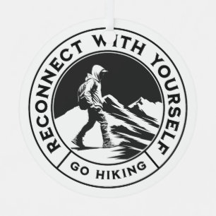 Ornamento Metalizado monocromo para excursionistas