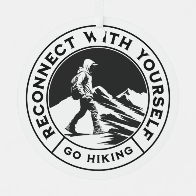 Ornamento Metalizado monocromo para excursionistas (Anverso)