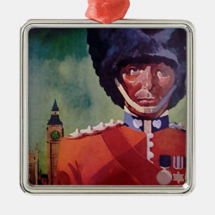 Ornamento Metalizado Poster de Londres