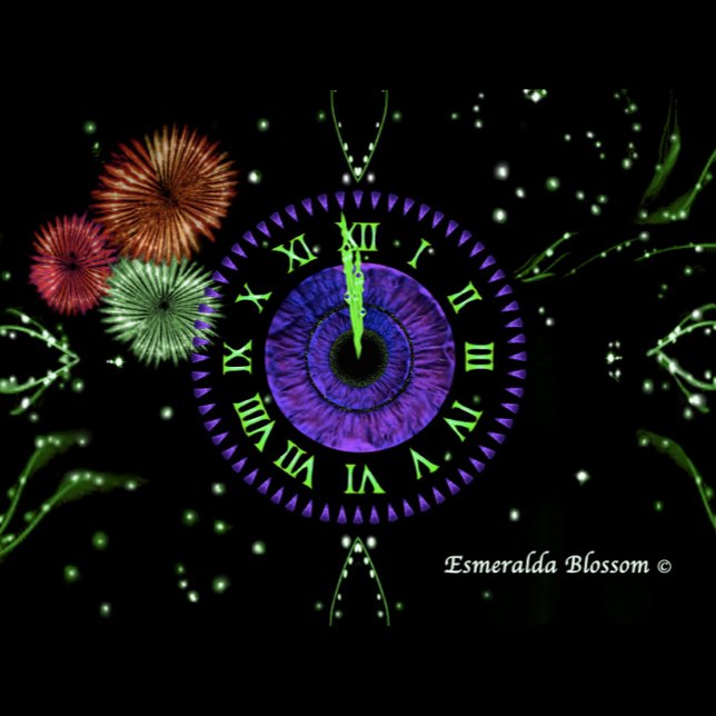 Ornamento Metalizado púrpura de reloj de Iris en N (Subido por el creador)