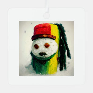 Ornamento Metalizado Rasta Snowman II