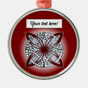 Ornamento Metalizado rojo de conejo de conejo celt