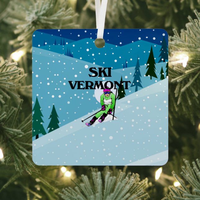 Ornamento Metalizado TOP Ski Vermont (in situ)
