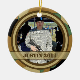 Ornamento militar del recuerdo de la foto