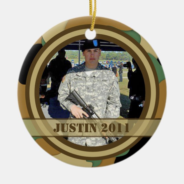 Ornamento militar del recuerdo de la foto (Frente)
