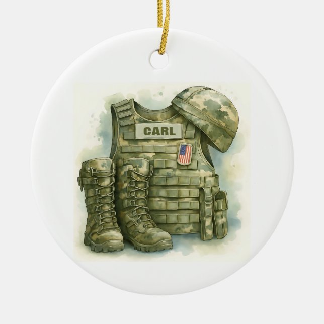 Ornamento militar uniforme, ejército, botes y Gorr (Frente)