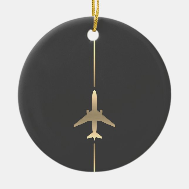 Ornamento minimalista de aviación (Frente)