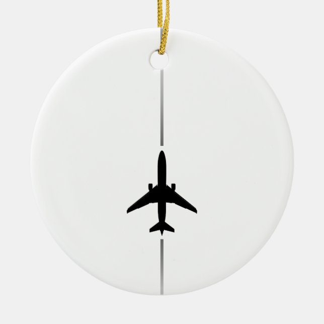 Ornamento minimalista de aviación (Frente)
